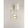 3_Uptown 19 1/2" High Brass and Nickel 2-Light Wall Sconce more views