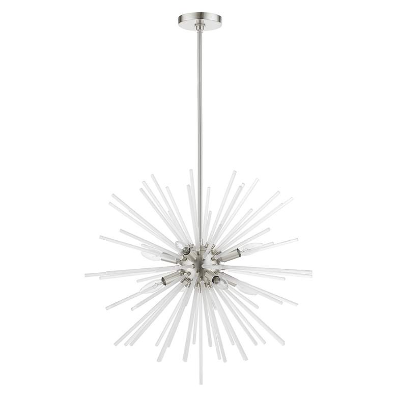 Image 4 Uptown 25 3/4" Wide Brushed Nickel 8-Light Pendant more views