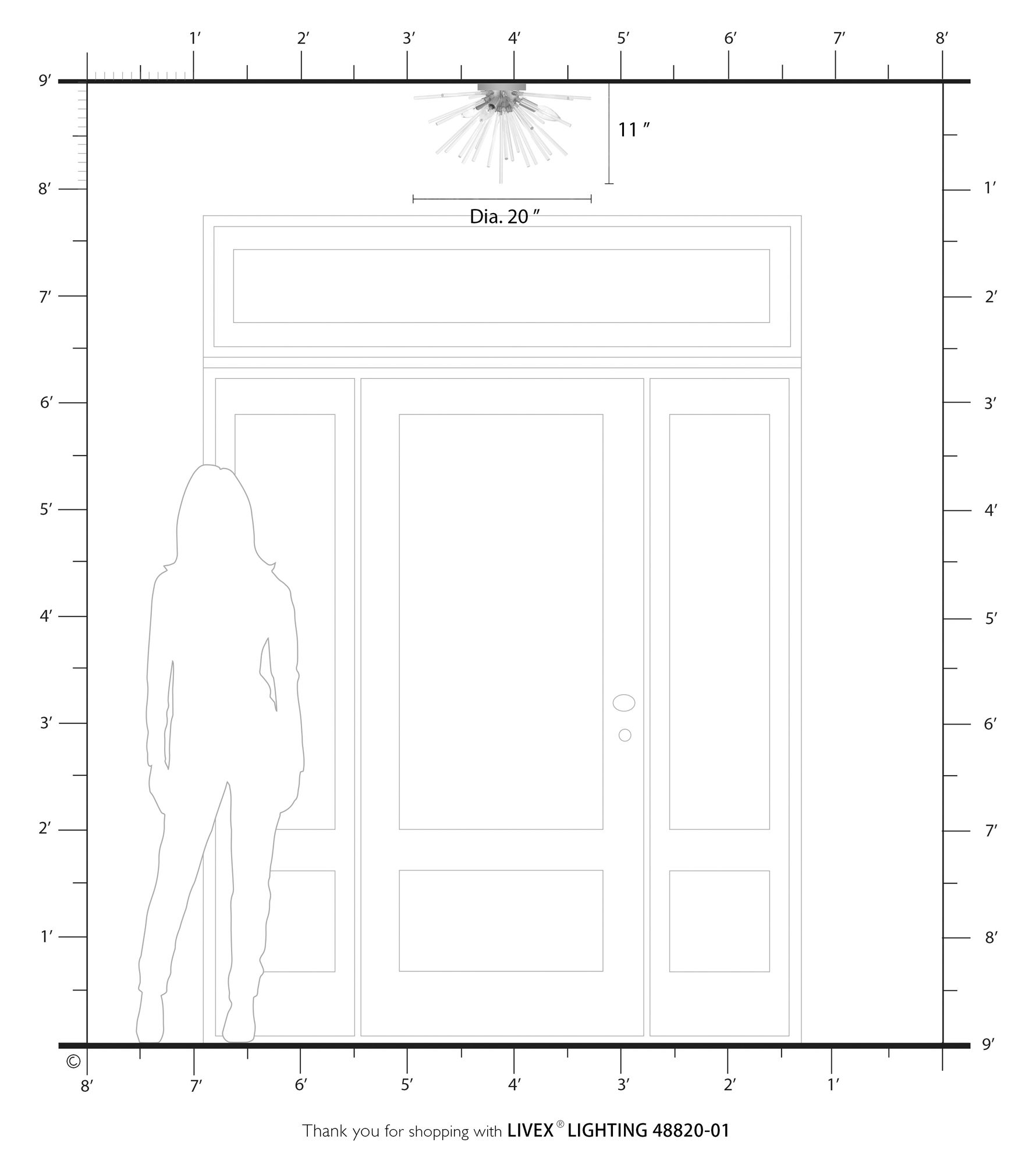 Uptown 4 Light Antique Brass Flush Mount