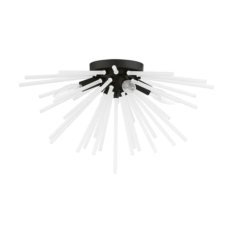 Image 3 Uptown 4 Light Black Flush Mount more views