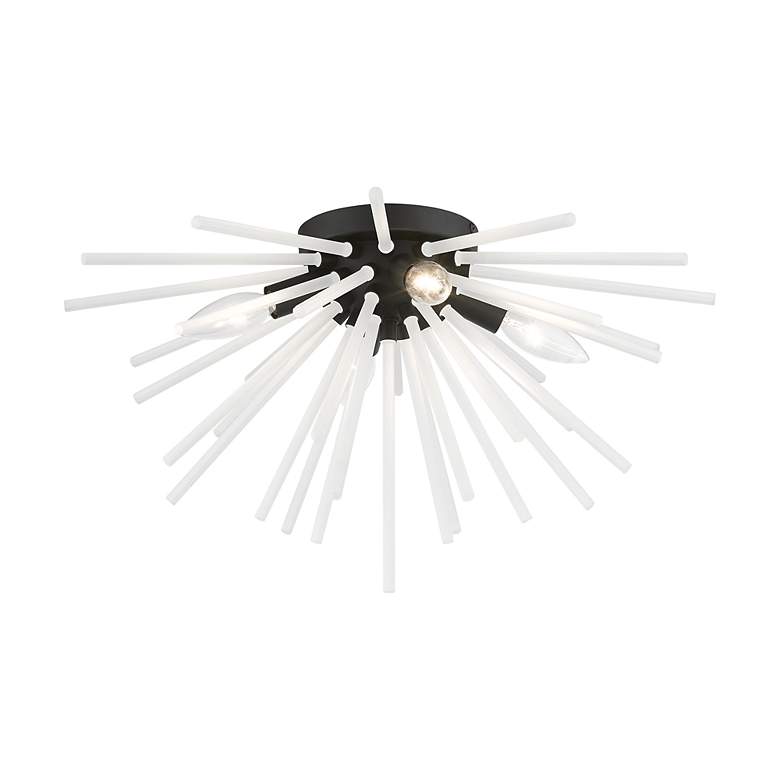 Image 4 Uptown 4 Light Black Flush Mount more views