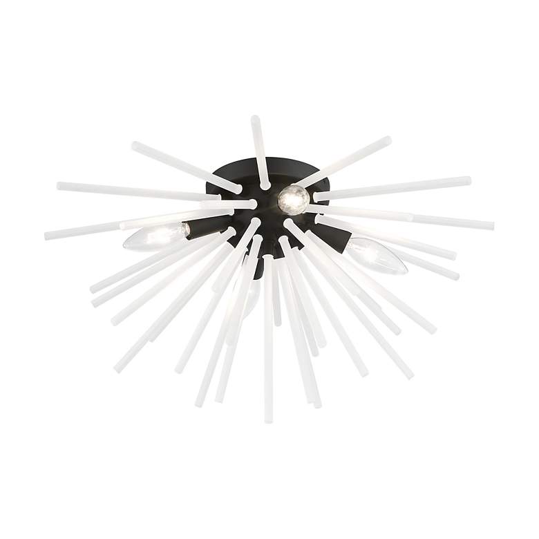 Image 5 Uptown 4 Light Black Flush Mount more views