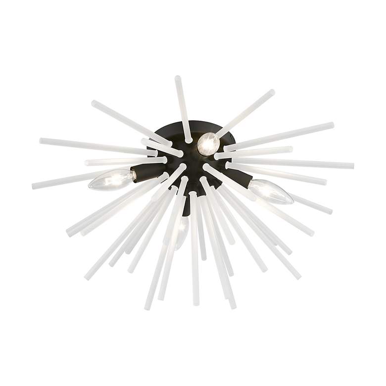 Image 6 Uptown 4 Light Black Flush Mount more views