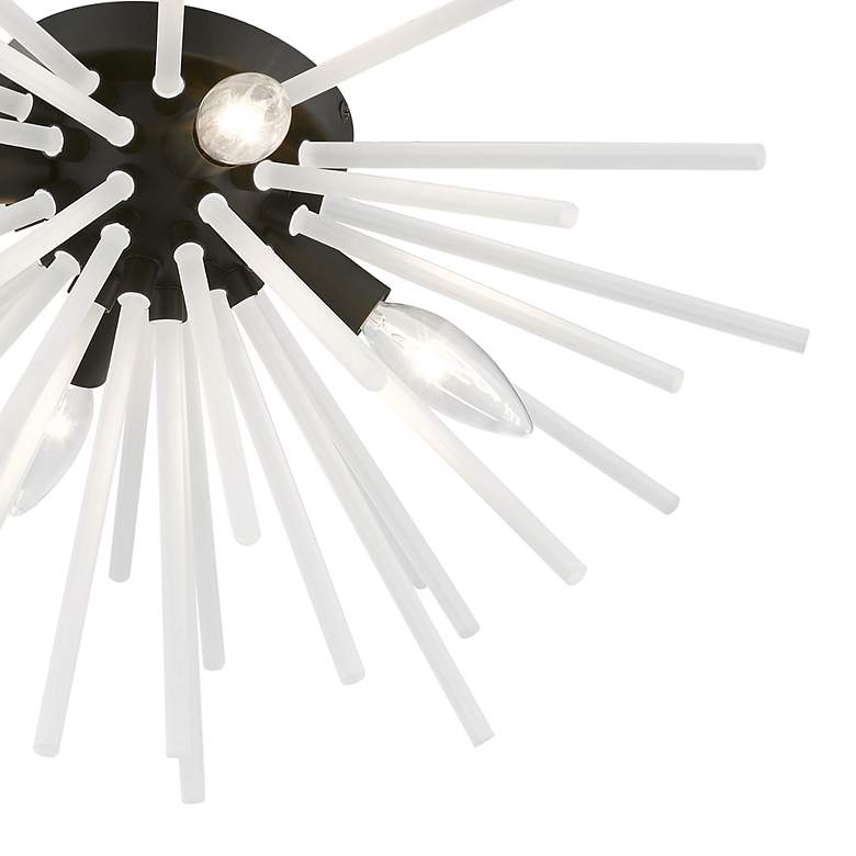 Image 7 Uptown 4 Light Black Flush Mount more views