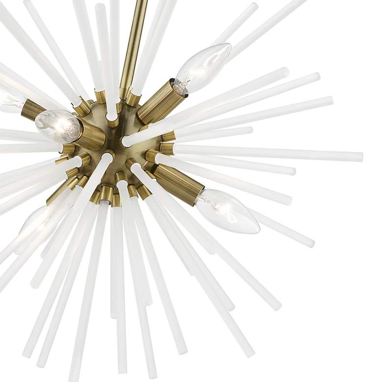 Image 6 Uptown 6 Light Antique Brass Pendant Chandelier more views
