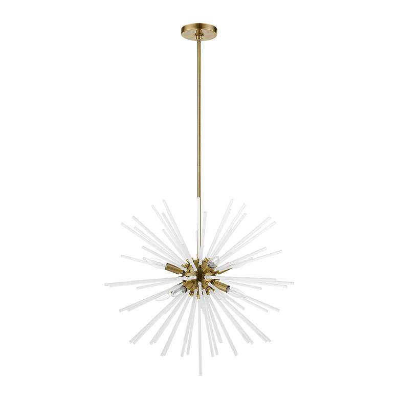 Image 3 Uptown 8 Light Antique Brass Pendant Chandelier more views