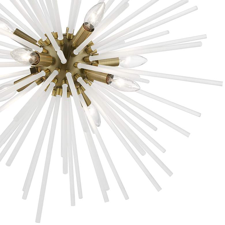 Image 6 Uptown 8 Light Antique Brass Pendant Chandelier more views