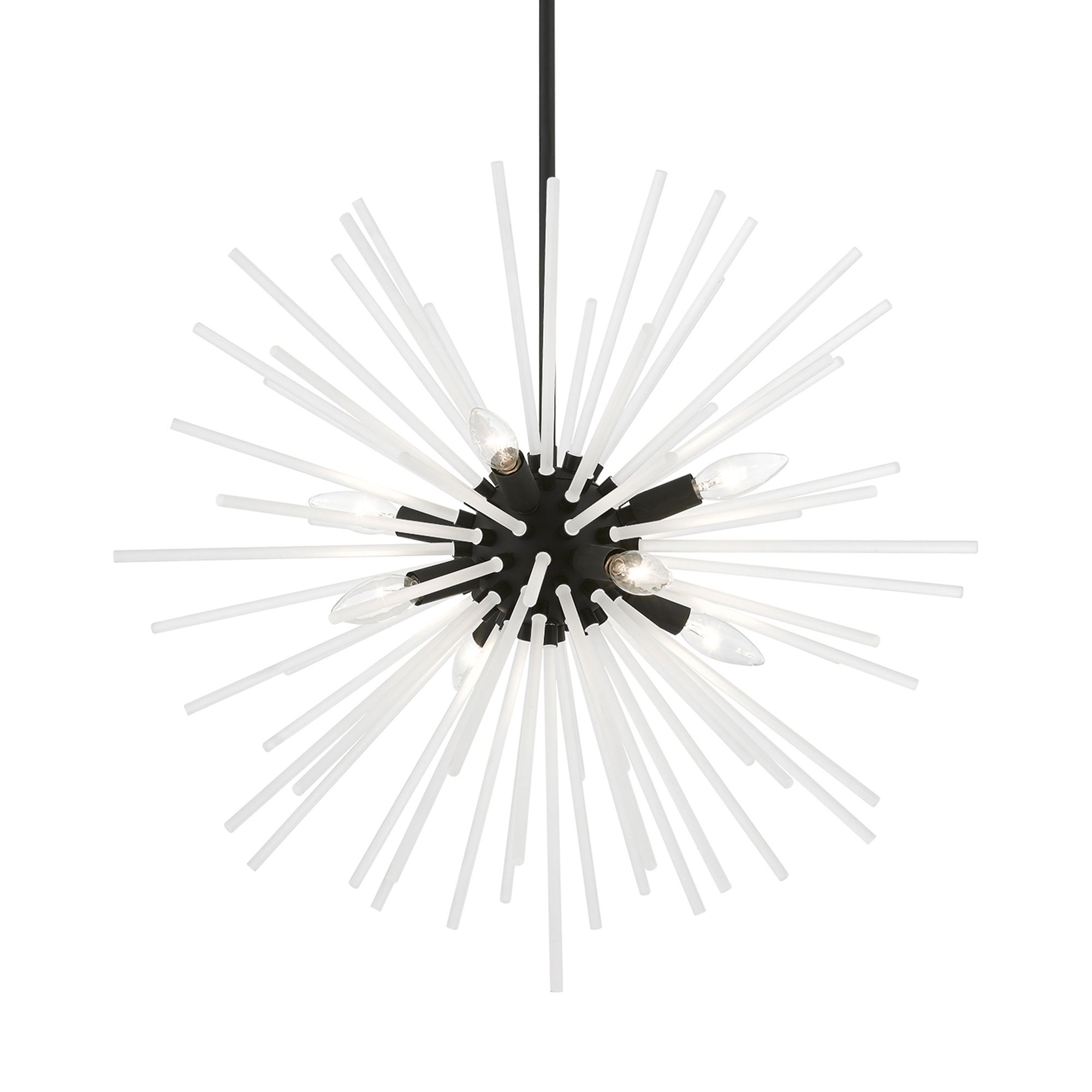 Uptown 8 Light Black Pendant Chandelier