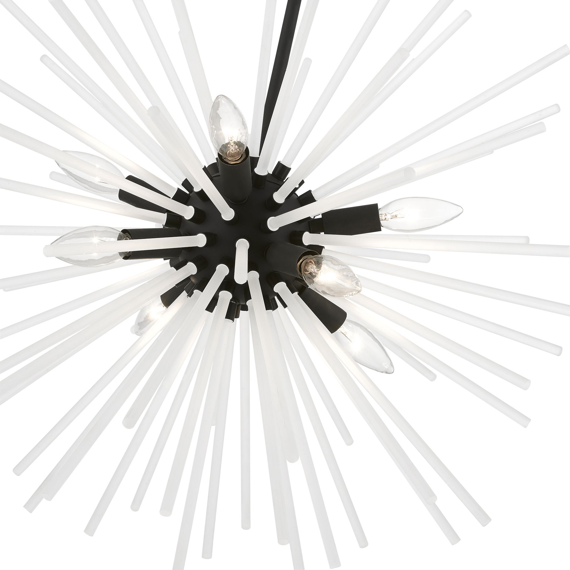 Uptown 8 Light Black Pendant Chandelier