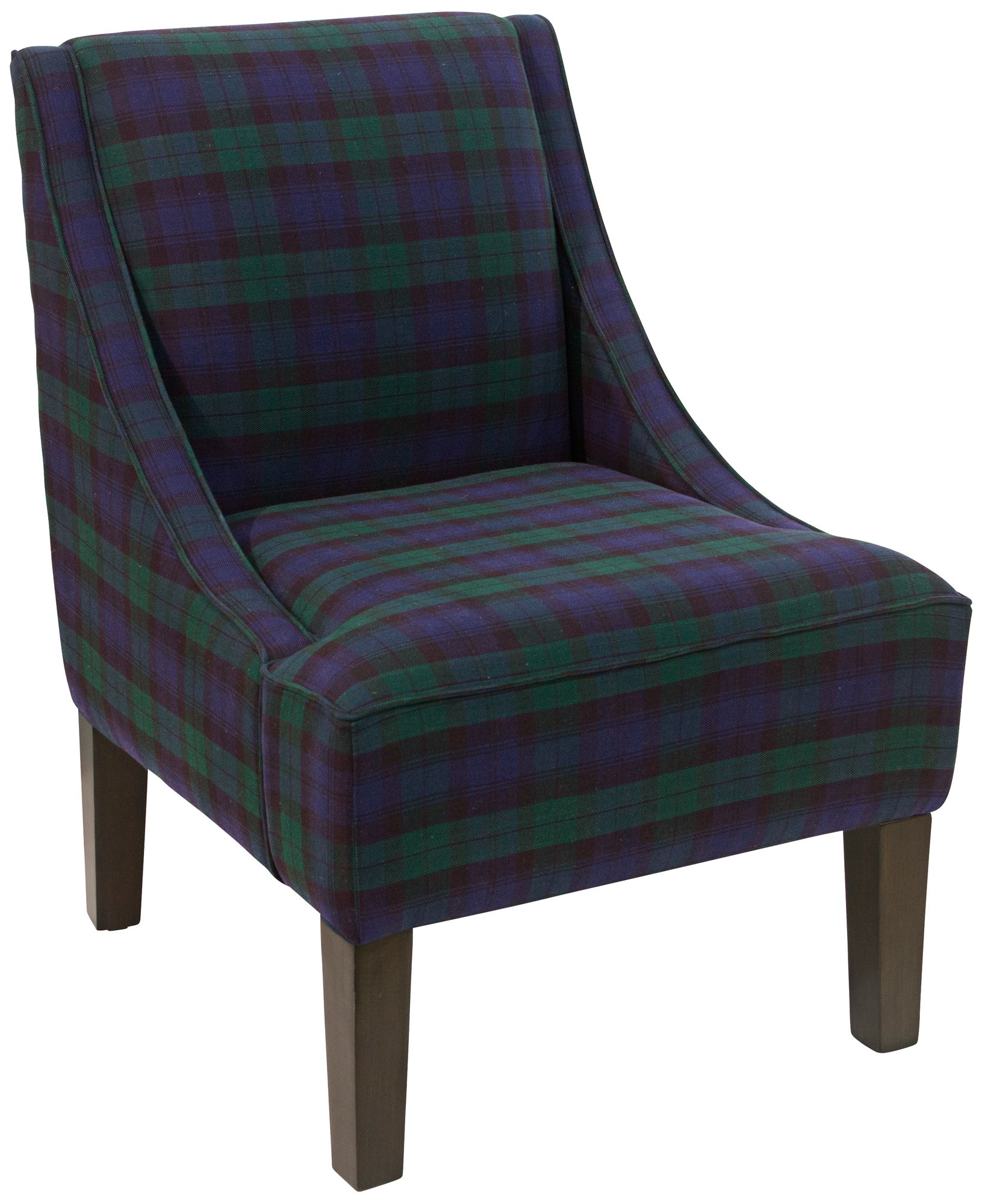 Green best sale tartan armchair