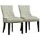 Uptown Cream Bonded Leather Dining Chair Set of 2