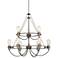 Uptown Edison 27"W Harvard Court Bronze 2-Tier Chandelier