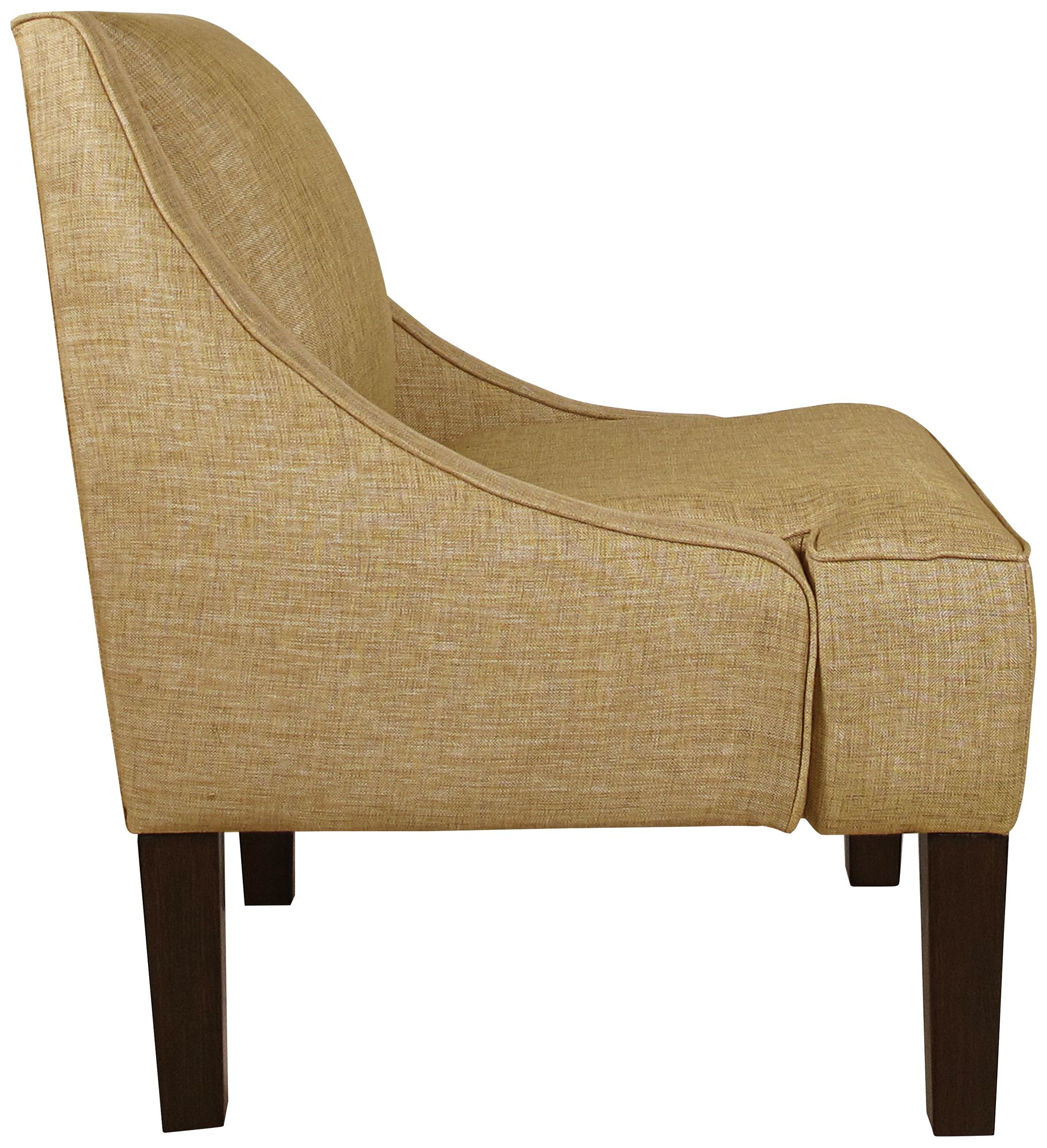 Uptown Glitz Filbert Fabric Swoop Armchair 12R72 Lamps Plus