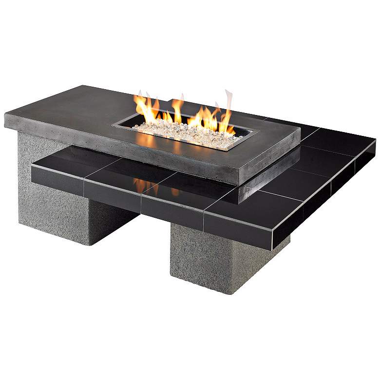 Image 1 Uptown Gray Multi-Level Granite Outdoor Fire Table