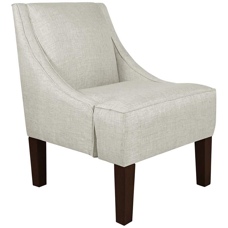 Image 1 Uptown Groupie Oyster Fabric Swoop Armchair