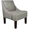 Uptown Groupie Pewter Fabric Swoop Armchair