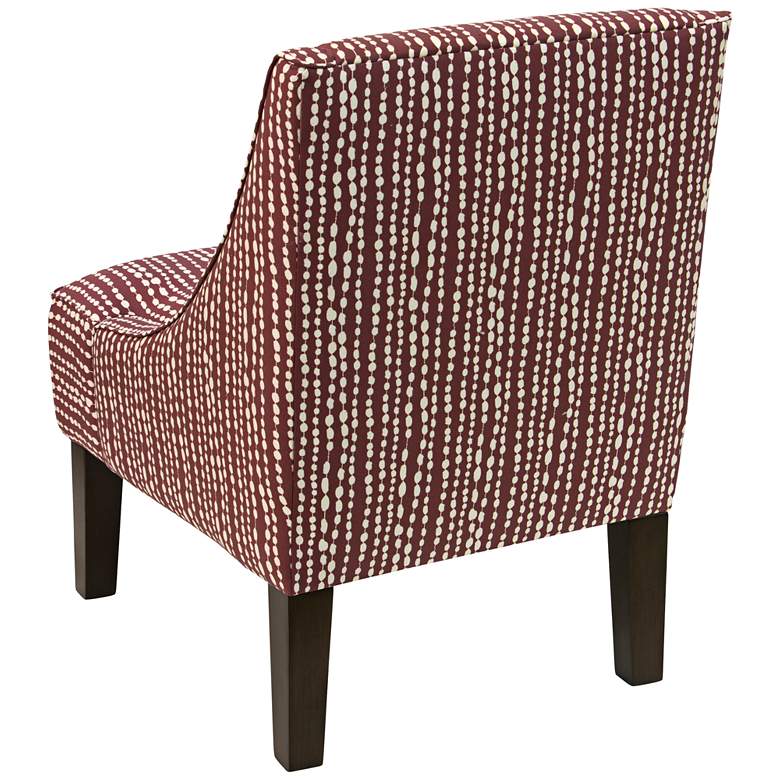 Image 4 Uptown Line Dot Holiday Red Fabric Swoop Armchair more views