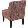 Uptown Line Dot Holiday Red Fabric Swoop Armchair