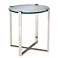 Uptown Polished Nickel & Glass Side Table