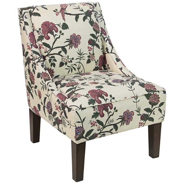 Image 1 Uptown Shaana Holiday Red Fabric Swoop Armchair