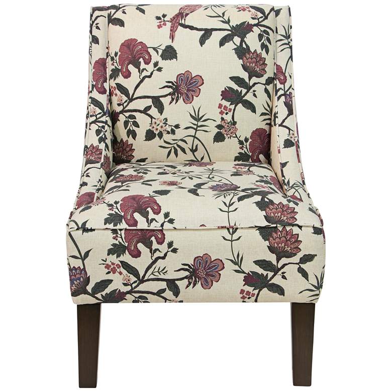 Image 2 Uptown Shaana Holiday Red Fabric Swoop Armchair more views