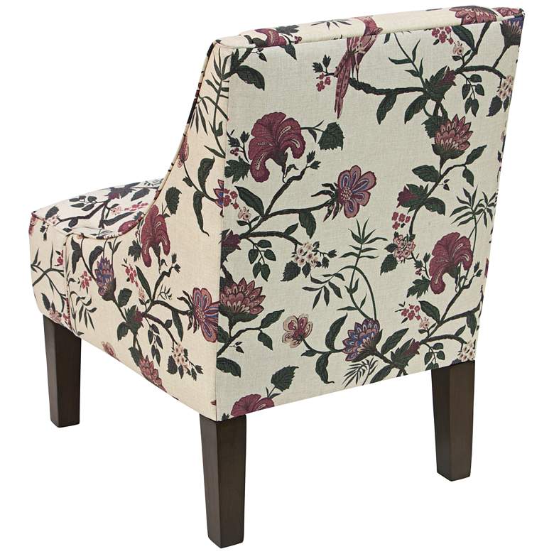Uptown Shaana Holiday Red Fabric Swoop Armchair more views