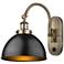 Urban 11" High Antique Brass and Matte Black LED Wall Sconce