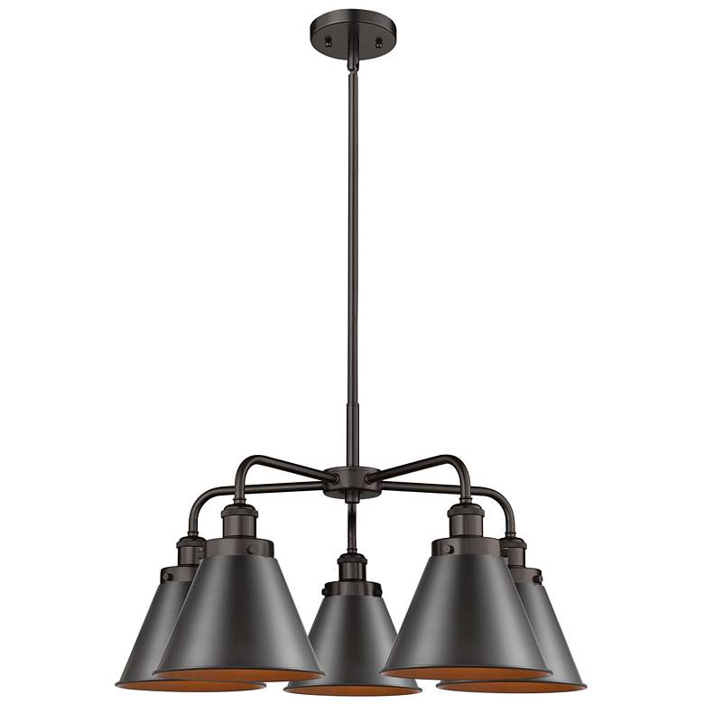 Image 1 Urban 26 inchW 5 Light Oil Rubbed Bronze Stem Chandelier w/ Tall Bronze