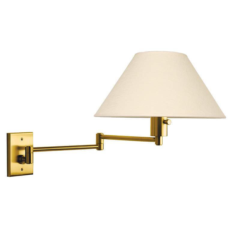 Image 1 Urban Avenue Series Brushed Brass Hard-Wire Swing Arm