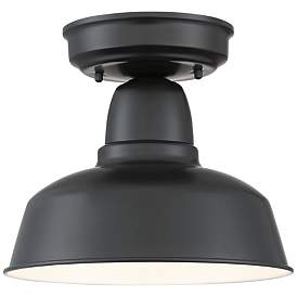 Image2 of Urban Barn 10 1/4" Wide Black Outdoor Ceiling Light