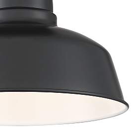 Image3 of Urban Barn 10 1/4" Wide Black Outdoor Ceiling Light more views