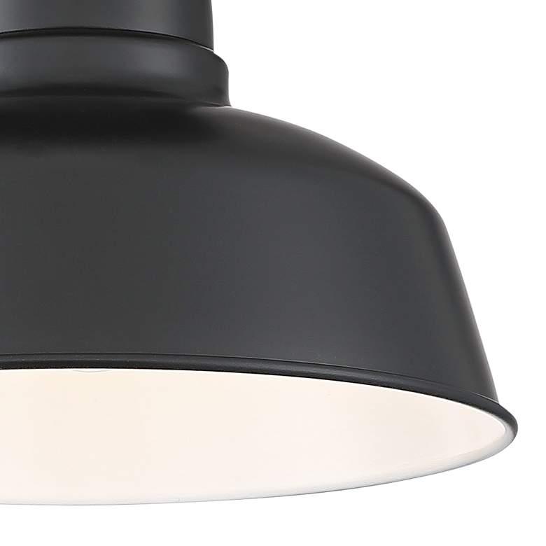 Image 3 Urban Barn 10 1/4" Wide Black Outdoor Ceiling Light more views