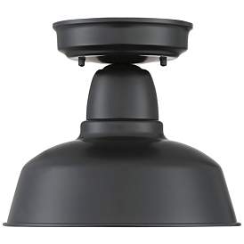 Image5 of Urban Barn 10 1/4" Wide Black Outdoor Ceiling Light more views
