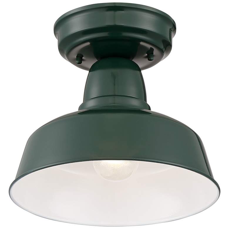 Urban Barn 10 1/4&quot; Wide Green Outdoor Ceiling Light more views
