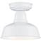 Urban Barn 10 1/4" Wide White Outdoor Ceiling Light