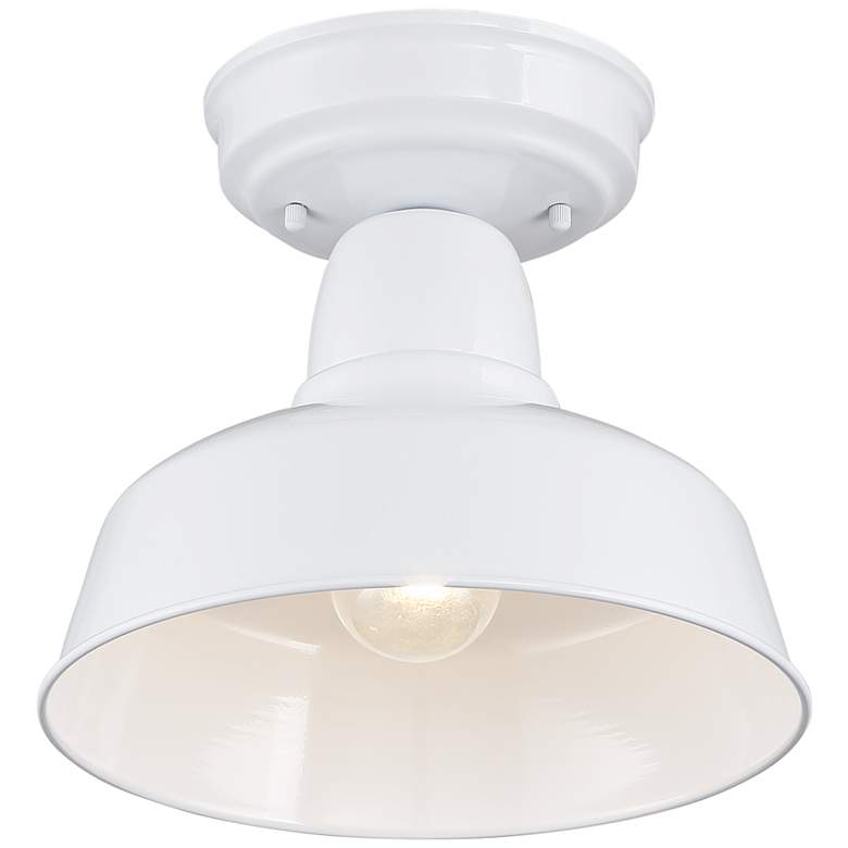 Urban Barn 10 1/4&quot; Wide White Outdoor Ceiling Light more views
