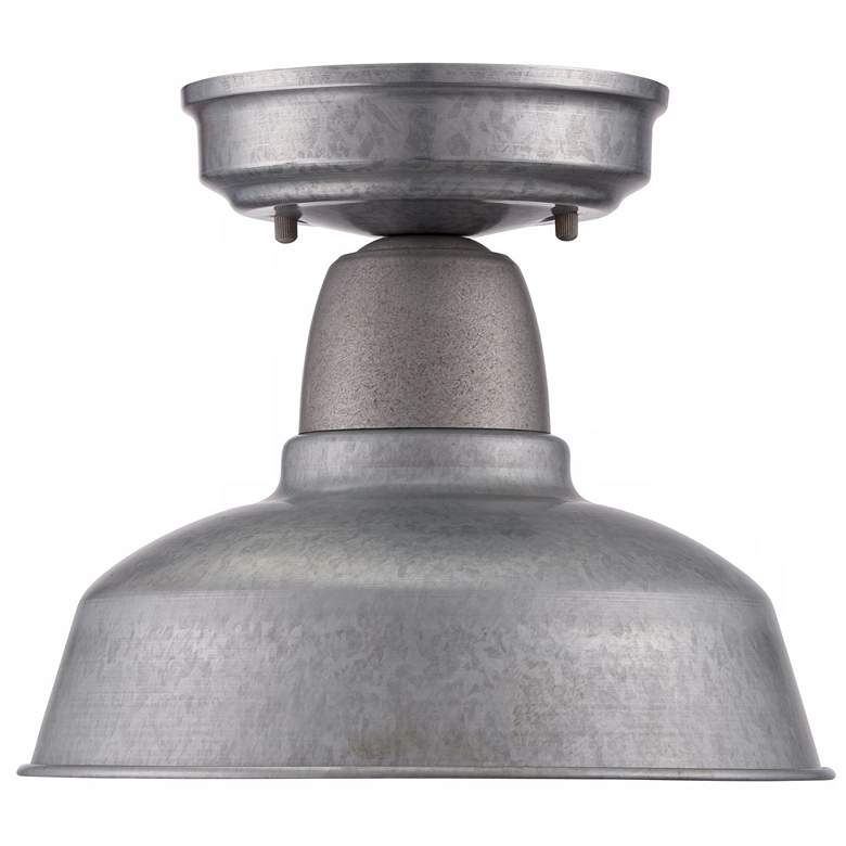 Urban Barn 10 1/4&quot;W Galvanized Steel Outdoor Ceiling Light more views