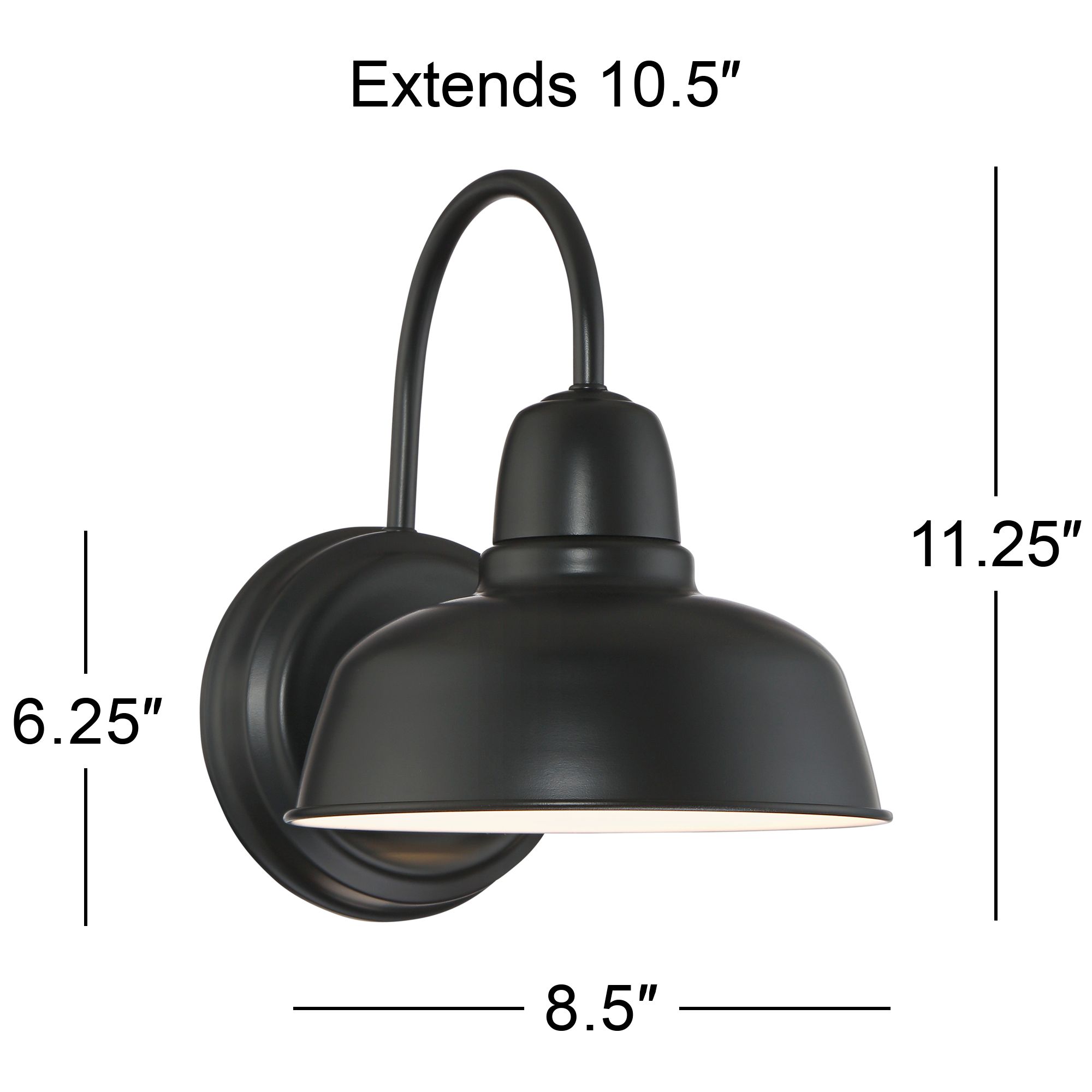 Urban Barn 11 1/4" High Black Finish Wall Sconce in scene