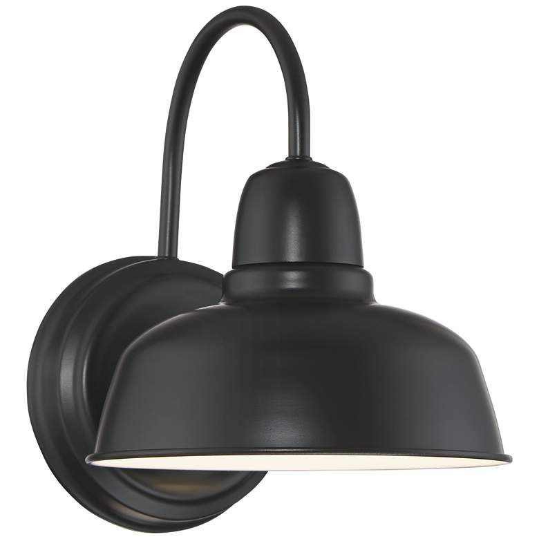 Image 2 Urban Barn 11 1/4 inch High Black Indoor-Outdoor Wall Light