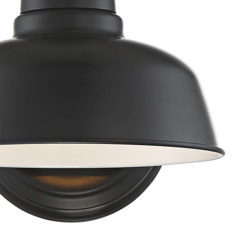 Image 3 Urban Barn 11 1/4 inch High Black Indoor-Outdoor Wall Light more views