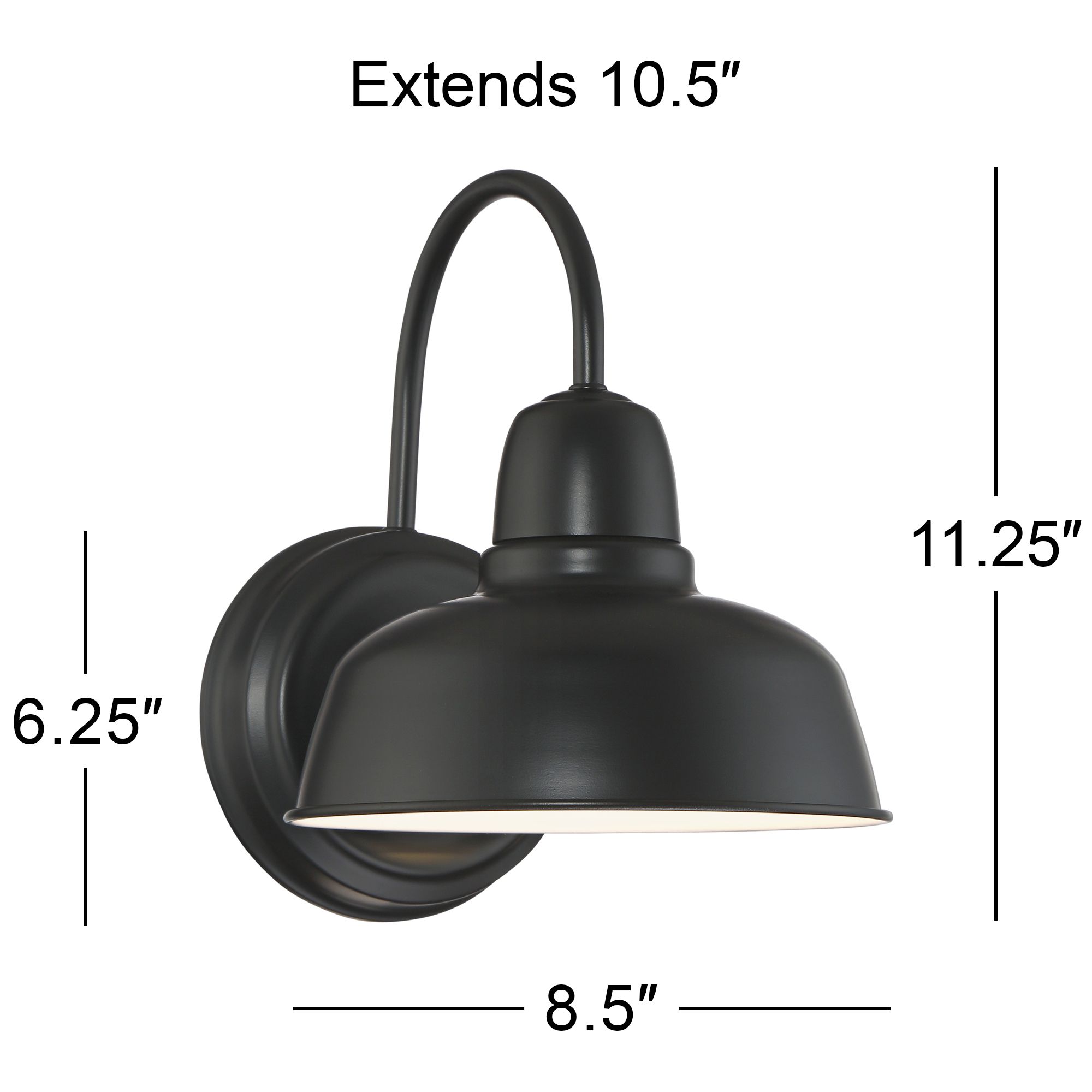 Urban Barn 11 1/4" High Black Indoor-Outdoor Wall Light