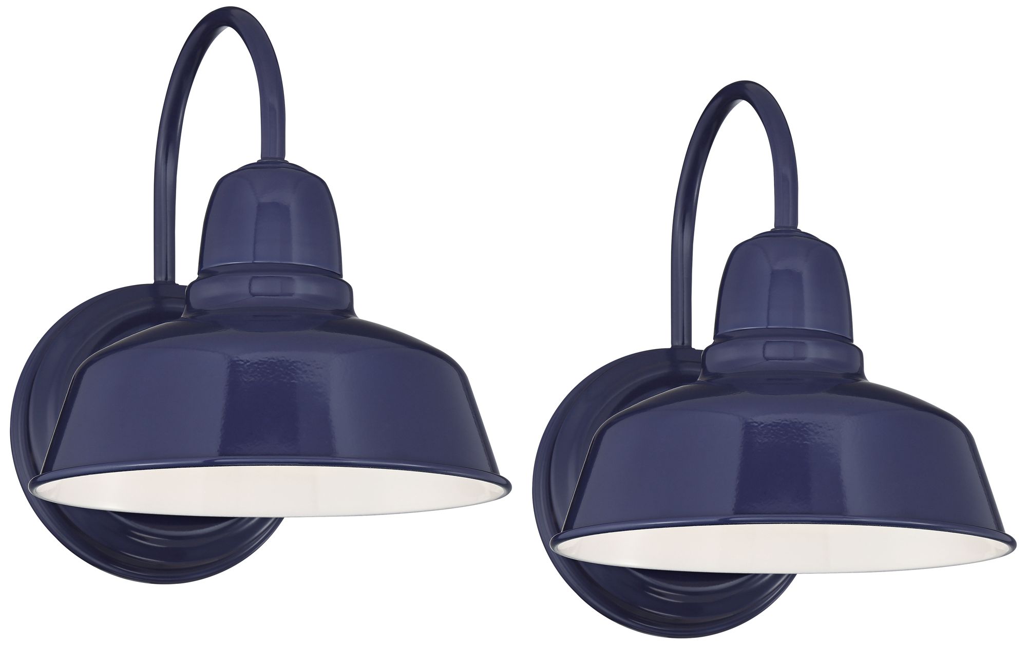 Urban Barn 11 1/4" High Blue Indoor-Outdoor Wall Light Set of 2