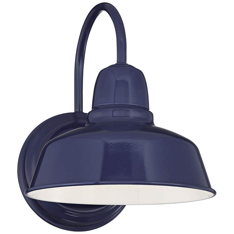 Image 2 Urban Barn 11 1/4 inch High Blue Indoor-Outdoor Wall Light