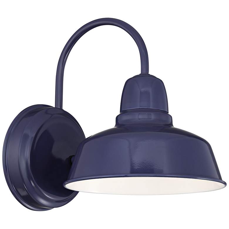 Image 6 Urban Barn 11 1/4 inch High Blue Indoor-Outdoor Wall Light more views
