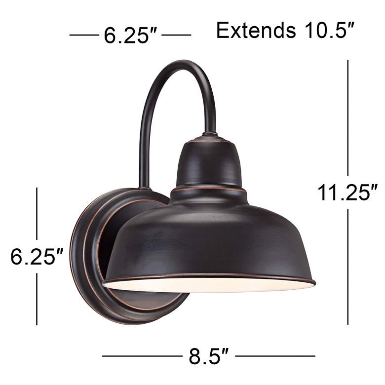 Image 7 Urban Barn 11 1/4" High Bronze Indoor-Outdoor Wall Light more views