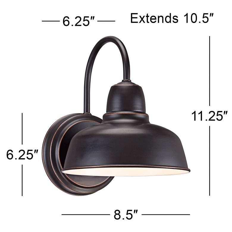 Image 7 Urban Barn 11 1/4 inch High Bronze Indoor-Outdoor Wall Light more views