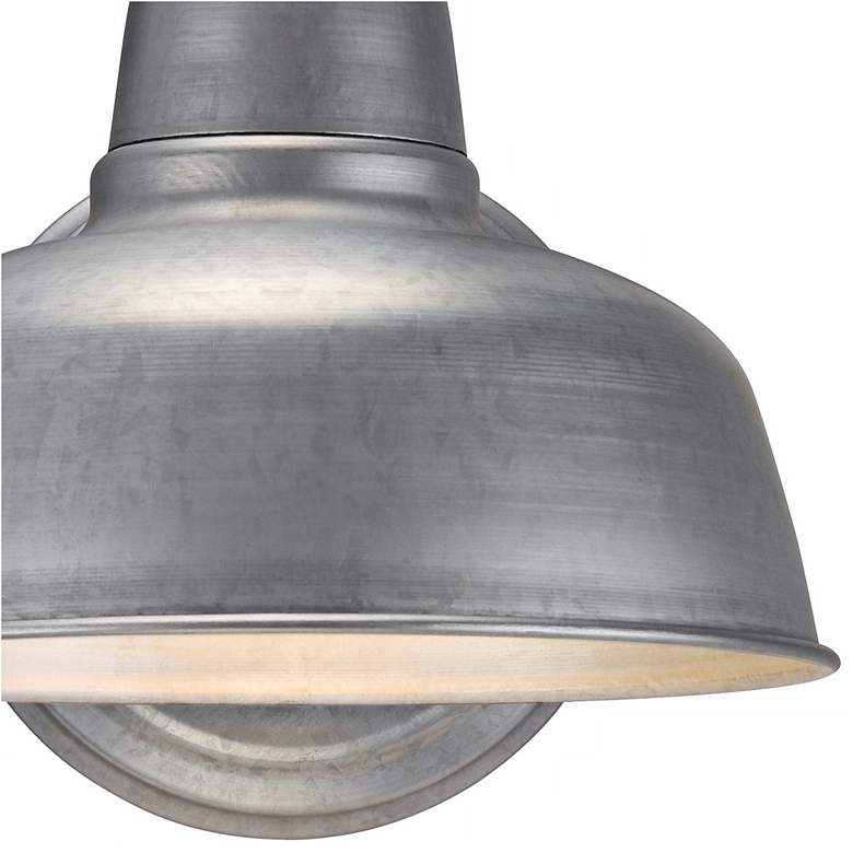 Image 4 Urban Barn 11 1/4 inch High Galvanized Indoor-Outdoor Wall Light more views