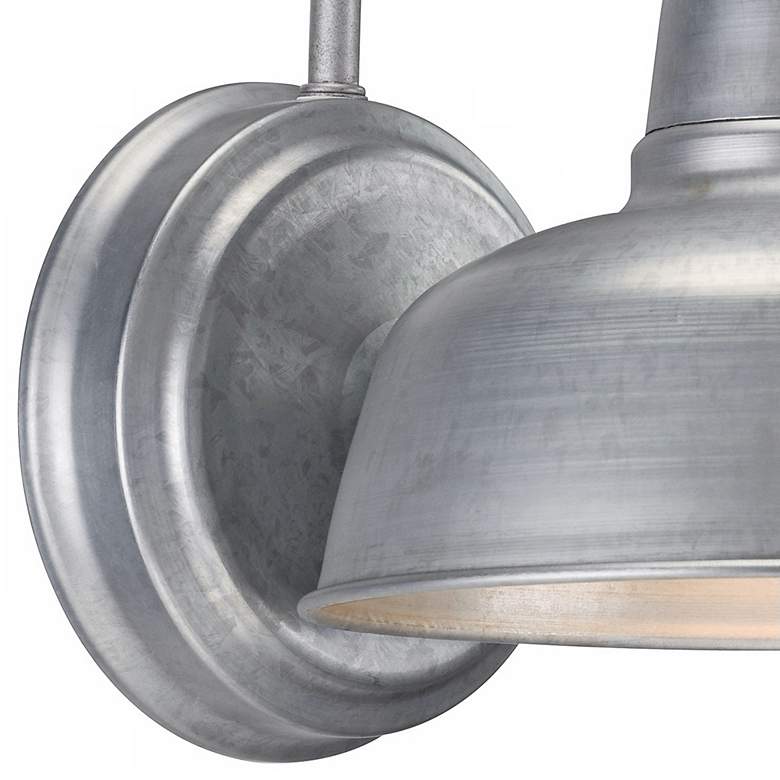 Image 5 Urban Barn 11 1/4 inch High Galvanized Indoor-Outdoor Wall Light more views