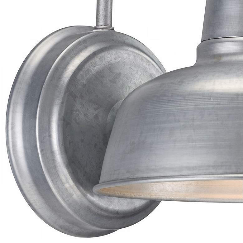 Image 5 Urban Barn 11 1/4 inch High Galvanized Outdoor Wall Light more views