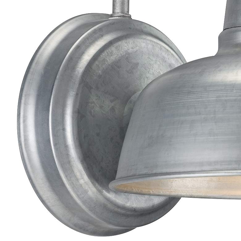 Image 3 Urban Barn 11 1/4" High Galvanized Wall Sconce Set of 2 more views